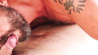 HardcoreBears.com - Beefy daddy biker exchange blowjobs with tattooed mature gay wild
