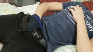 BoysHD.com - Handsome teen's throbbing dick solo stroke show in intense masturbation