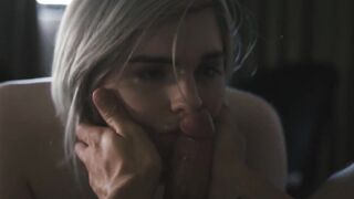 Ella Hollywood swallows cum after intense anal session
