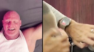 Dominant Thom uses an electric toothbrush to tickle stud Dev