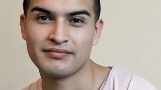 This cute dude Enrique anticipates my creamy cum by swallowing my dick