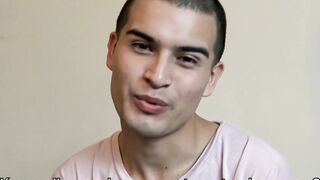 This cute dude Enrique anticipates my creamy cum by swallowing my dick