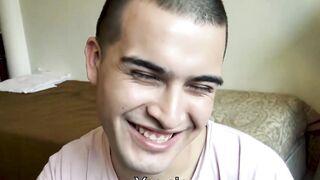 This cute dude Enrique anticipates my creamy cum by swallowing my dick
