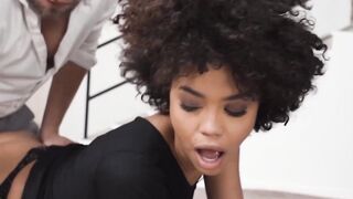 Ebony fashion model Selva Lapiedra has her tight asshole dominated Hoe 2