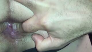 Bald stud Adam Russo slides his cock into the wet asshole of bound guy