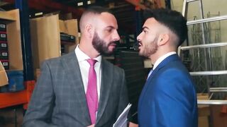PlayingMen.com - Pol Prince and suited Leo Rosso's ass breeding after dick sucking