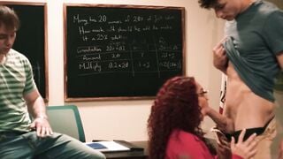 Teacher is cornered and now has to fuck