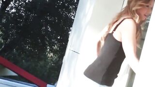 Adorable trans beauty throatfucked before ass pounding