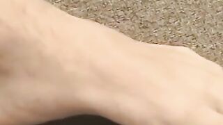 Stud Dimik enjoys solo handjob and cumshots on his belly