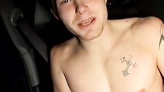 Billy and Blinx jerking off their cocks in the moving car