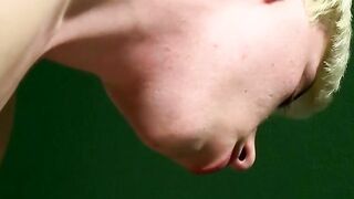 Young twink interviewed before jerking off hard