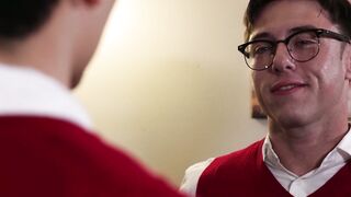 Beefy Archie Paige shoves his dick into Donovans tight asshole