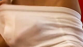 TwinkUndie.com - Skinny homo's solo jerk off session in white underwear