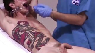 DaddyBondageBoy.com - Submissive dude enjoys some domination and cums in a bowl of pl