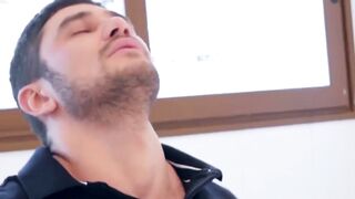 PlayingMen.com - Man in a suit bangs his business partner doggystyle with deep and ha