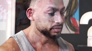 Beefy stepdad Miguel Rey anally destroys stepson Rob Quins ass