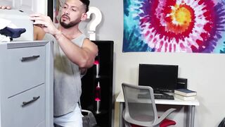 Beefy stepdad Miguel Rey anally destroys stepson Rob Quins ass