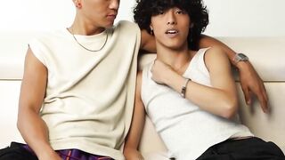 Curly haired twink Chenny had a date with Sammy Sinsss and his enormous cock