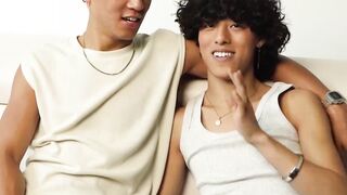 Curly haired twink Chenny had a date with Sammy Sinsss and his enormous cock