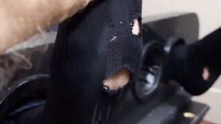 MaleFeetXXX.com - Drew Harper locked up and subjected to a hairy guy's hot foot