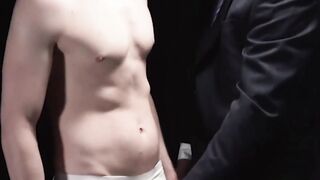 Innocent Cole Blue and Bishop Angus banged hard after riding dildo
