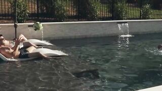 Beefy jocks make a splash in hardcore poolside orgy