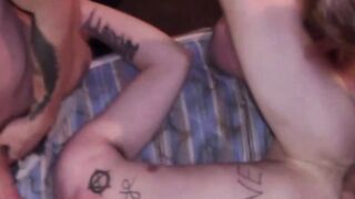 Hairy white guy rams his dick inside a young and handsome dude