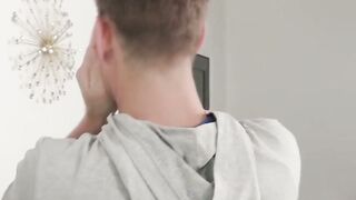 TS poolgirl caught pervert dude jerking off