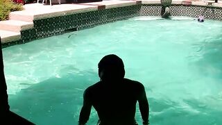 Masturbation session with lovely stud that is in public