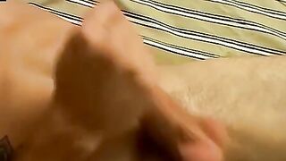 Young jock Kelly Cooper caresses himself before stroking