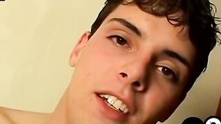 Handsome twink Alexxx solo facial and masturbation