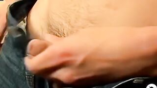 Handsome twink Alexxx solo facial and masturbation