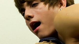 Young twink masturbates solo and plays with gay toys as well