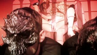 Stacy Sarans devilish orgy with blonde sluts Cindy Behr and Diana Gold
