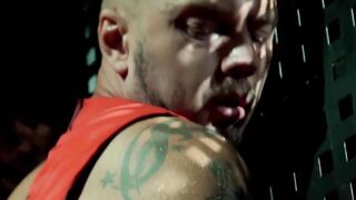 Mars GymBurger is tied up as Pablo Bravo rips his mouth and ass