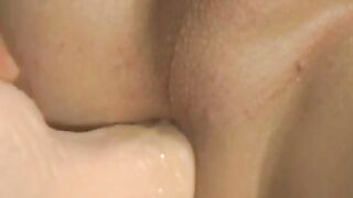 Blaze Corgan using sex toy on partner and giving him cumshot