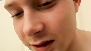 Billy and Damien engage in a naughty hallway stroking fest