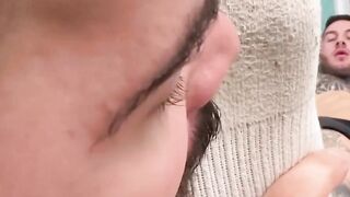 MaleFeetXXX.com - Tattooed Matteo's satisfaction in a bearded guy's feet worship sess