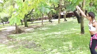 Extra small ebony teen gets destroyed