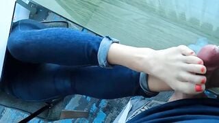 My swollen pussy gets cum glazed
