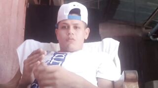 BreedingLatino.com - Outdoor jerk off with sexy young Latino in baseball cap