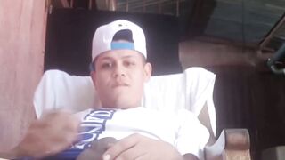 BreedingLatino.com - Outdoor jerk off with sexy young Latino in baseball cap