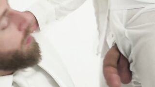 BoyMissionary.com - Handsome Mormon elder spreads his pupil's hairy, round ass for a