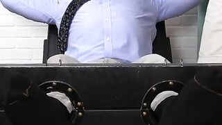 MaleFeetXXX.com - Bound stud endures tickling and foot fetish torment