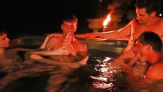 Twinks Finn August and Ethan Adams orgy breed with Colby Chambers
