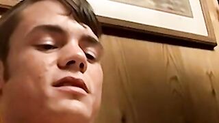 Smoking hot action with seductive twink in the house