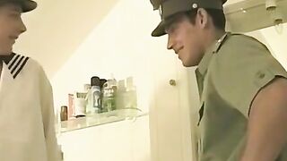 Young Chris Dodger fucking and cumming in shipmate toilet