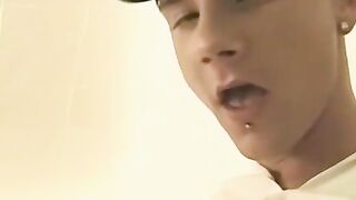 Young Chris Dodger fucking and cumming in shipmate toilet