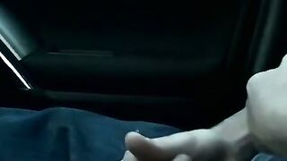 Horny thug Billy jerking off his juicy fuck stick in the car
