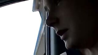 Horny thug Billy jerking off his juicy fuck stick in the car